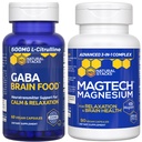 Natural Stacks Magtech Magnesium + GABA Brain Food Bundle - Supports Relaxation & Brain Health* - Calm Support* - 150 Total Capsules