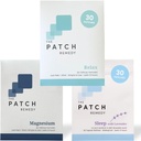 The Patch Remedy Before Bed Bundle - (90 Patches) Magnesium Glycinate, L-Theanine, Lemon Balm, Valerian, Passionflower, Hops, Lavender Aromatherapy, Vitamin B6, Rhodiola & More
