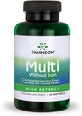Swanson Multi Without Iron Daily Multivitamin for Adults Who Do Not Need Additional Iron - Complete Mineral and Vitamin Formula (120 Softgels)