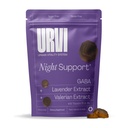 URVI® GABA Gummies 5-in1 – Sleep Aid with GABA, Valerian Root, Lavender, Vitamin B1 & B6 – Calm Gummies for Stress Relief & Sleeping – No Melatonin – Sugar Free – Chewy, Herbal Lavender Flavor – 60pcs