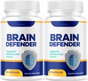 (2 Pack) Brain Defender - Official Brain Defender Supplement Advanced Pills, Natural Brain and Memory Support, Brain Defender Health & Wellness Multivitamin, 120 Capsules for 2 Months