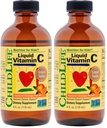 CHILDLIFE ESSENTIALS Liquid Vitamin C - Immune Support, Vitamin C Liquid, All-Natural, Gluten-Free, Allergen Free, Non-GMO, High in Antioxidants - Orange Flavor, 4 Ounce Bottle (Pack of 2)