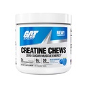 GAT SPORT Creatine Chews, Zero Sugar, 5g Pure Creatine Monohydrate, 3rd Party Tested, Brain Health, Muscle, Strength, Anti-oxidant Support, for Men & Women, 30 Servings (Blue Raspberry)