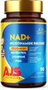 AJS NAD+ Cellular Energy – NR Supplement with PQQ, Resveratrol, Lycopene, Spermidine, L-Ergothioneine, and Collagen Peptides – 90 Capsules for Cellular Support