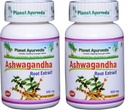 Planet Ayurveda Ashwagandha, 500mg Veg Capsules - 2 Bottles