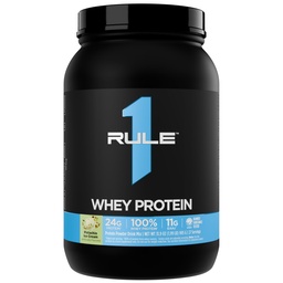 Rule 1 Proteins Whey Protein – 24g Fast-Acting Protein from All-Whey Sources with Naturally Occurring EAAs & BCAAs for Workout Recovery or Anytime Use (2 Pounds, Pistachio Ice Cream)