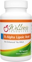 Wellness Resources R Alpha Lipoic Acid RALA Supplement - 90 Capsules - Stabilized R-Lipoic Acid with Bio-Enhanced Na-RALA for Maximum Bioavailability - R-Ala Non-GMO and Gluten Free