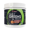 GMU SPORT Daily Greens and Reds, Super Greens Powder, 42 Superfoods, Probiotics, Adaptogens, Antioxidants for Gut Health, Superfood Powder for Mental Focus, Organic Greens Powder - Peach Berry Flavor