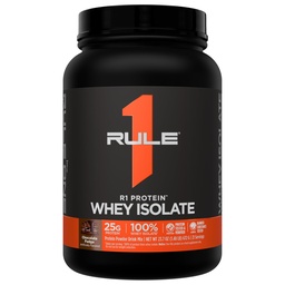 Rule 1 Proteins R1 Protein Whey Isolate - with 25g Protein & 6g BCAA Exclusively from Isolated & Hydrolyzed Sources for Workout Recovery (1.5 Pounds, Chocolate Fudge)