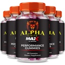 (5 Pack) Alpha Ignite Max Gummies for Men – Natural Male Formula to Support Energy, Performance & Stamina | Official AlphaIgnite ME Gummy, Easy-to-Chew for Men’s Wellness (300 Gummies)