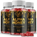 Alpha Honey Gummies, Official AlphaHoney Supplement Gummy - Maximum Strength, All Natural Formula for Energy, Stamina & Performance, Advanced Formula AlphaHoney Health Support Reviews (3 Pack)