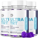 (3 Pack) Ultra TRT Gummies for Men, Official Ultra TRT Male Gummys with All Natural Ingredients, Advanced UltraTRT Max Strength Mens Supplement, Active Lifestyle Support Premium Vitamins (180 Gummies)