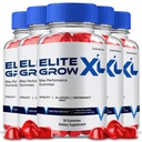 (5 Pack) Elite Grow XL Gummies, Elite Grow XL Supplement, High Potency Max Performance, All Natural Formula