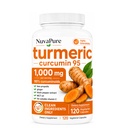 NuvaPure Turmeric Curcumin 95 with Black Pepper, Daily Antioxidant Support, 120 Capsules