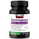 Force Factor Somnapure Drug-Free Sleep Aid for Adults with Melatonin, Valerian Root, and Lemon Balm, Non-Habit-Forming Sleeping Pills, Fall Asleep Calm at Night, Wake Up Refreshed, 30 Tablets