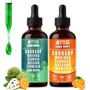 Soursop Bitters Liquid Drops 10 in 1 with Sea Moss, Ashwagandha | Original & Zesty Orange Flavor Combo | 2-Pack (2 Fl Oz Each) | Herbal Extracts for Overall Health | Vegan, Non-GMO, Gluten-Free