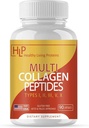 Healthy Living Proteins | Multi Hydrolyzed Collagen Peptides Type I, II, III, V, & X | Ground Beef Grass Fed, Whole Chicken, Egg White Protein | Keto, Paleo, Gluten Free | Capsules (90 Count)