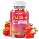 Calcium Citrate Gummies 1200mg, Chewable Calcium Supplements for Women & Men, High Absorption Calcium Gummies for Bone, Muscle & Immune Support, Sugar Free, Strawberry Flavor 60 Count