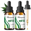 (2-Pack) Hemp Oil Drops High Potency - Pain Relief, Relax, 1,000,000 Maximum Strength Natural Hemp Oil - Organic Hemp Extract, Immune Support, Focus, Mood Enhancement