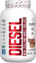 PERFECT SPORTS Diesel 100% New Zealand Whey Protein Isolate | Stevia Sweetened, No Artificial Ingredients, Keto | 0g Carb, 0g Fat, 26g Protein | 2 Pounds (Milk Chocolate)