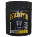 Psychopath, High Stimulant, Insane Energy, Focus and Endurance Preworkout Powder with Panax Ginseng, Rhodiola, Red Sage Root & Rauwolfia (30, Fruit Punch)