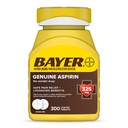 Bayer Genuine Aspirin 325 mg, Coated Tablets for Headache Relief, Multi-Symptom Pain Reliever and Fever Reducer, Pain Relief Tablets for Tooth and Muscle Pain, Backache, 300 Ct