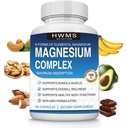 Magnesium Complex Supplement 8 Elemental 1000mg - Magnesium Glycinate, Taurate, Malate, Chelated for Easy Absorption for Bones, Muscle, Recovery, Energy, Vegan Non-GMO 90 Capsules