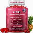 SOON+ Feminine Balance Gummies for Women, V-Sync Pineapple Probiotics for pH Balance Support * Vaginal, Urinary, Immune, Digestive Wellness * with Bacillus Coagulans, Cranberry, Vitamin C, 60 Gummies