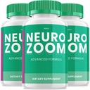 (3 Pack) Neuro Zoom Brain Boost Supplement, Neuro Zoom Advanced Memory Support Formula, Neuro Zoom Pills Nootropic to reduce Brain Fog, Neuro Zoom to Boost Memory, NeuroZoom Reviews (180 Capsules)