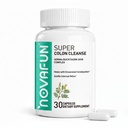 Super Colon Cleanse Detox Supplement with Senna Leaf, Psyllium Husk & Probiotics – Supports Bloating Relief & Gut Health, 30 Capsules (15 Servings)