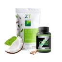 Dr. Zisman ZT Slimming - Matcha-Coconut Detox Blend, Weight Loss Tea (28 Tea Bags) + Zlim Appetite & Weight Control Dietary Supplement for Men and Women(90 Veggie Capsules)
