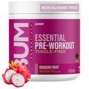 RAW Essential Tingle-Free Pre Workout Powder - Preworkout Without Beta-Alanine for Clean Energy & Focus - Workout Supplement with 200mg of Natural Caffeine - Dragonfruit - 30 Servings