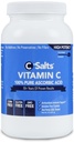 C-Salts Ascorbic Acid Powder 1000mg - Pure Vitamin C Supplement for Immune Support and Antioxidant Defense - 100% Pure with No Additives, cGMP Certified, Non-GMO, 8oz