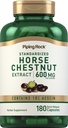 Piping Rock Horse Chestnut Supplement | 180 Capsules | Standardized Extract | Chestnut Seed & Calendula Flower Pills | Non-GMO, Gluten Free