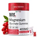 Magnesium Glycinate Gummies 400mg - Sleep Gummies for Kids & Adults - Magnesium Glycinate Chewable High Absorption for Muscle Recovery, Better Sleep & Relaxation (Gojiberry)