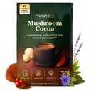 Mushroom Cocoa - Functional Hot Cocoa for Focus & Immunity (Lion's Mane, Cordyceps, Chaga, Reishi, Turkey Tail) & Ashwagandha - Energy, Gut & Stress Support - Coffee Alternative & Hot Chocolate 30 Servings