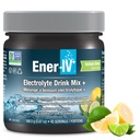 Ener-IV Electrolyte Drink Mix - Electrolytes Powder, Hydration Powder Drink, Hydrate Liquid Mix, Low Sugar Rehydration for Women & Men, Natural Flavors, Non GMO - Lemon Lime, 45 Servings
