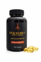 Vitamin D3+K2 MK-7 with Coconut MCT Oil 120 Softgels 5000IU Vitamin D3 + 100 mcg Vitamin K2 MK-7 for Bone, Teeth, Muscle, Immune, Brain & Heart Health Non-GMO