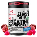Natures Aid Creatine Monohydrate Gummies – Pre-Workout Energy & Muscle Growth Support for Men & Women | Cherry Electrolyte Gummies (135 Count)
