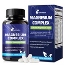 Magnesium Complex for Women Men 1350mg 15 in 1 Pure Magnesium Supplement, with High Absorption Chelated Magnesium Glycinate Citrate Malate & More for Muscle, Heart, Sleep & Bone Support, Vegan 60 Days