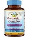 Terranics 5-in-1 Magnesium Complex Supplement 500mg - 5 Forms High Absorption Magnesium Glycinate Citrate Malate Aspartate Gluconate for Sleep Heart Health - Non-GMO 240 Vegan Capsules