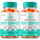 Harmony Glow Hemp Gummies - Official Harmony Glow Supplement Hemp Gummys - Maximum Strength, All Natural Support for Overall Health and Wellness Support, HarmonyGlow Health Gummy Reviews (2 Pack)
