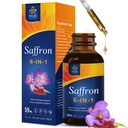 Saffron (Azafrán) Extract Drops - Herbal Supplement for Mood & Energy Support, Focus & Memory Support, Ayurvedic Inner Balance Wisdom w/Ashwagandha Holy Basil. 2oz