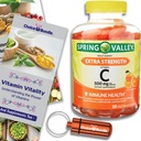 Spring Valley Extra Strength Vitamin C Orange Vegetarian Gummies 500 mg 120 Ct Plus Vitamin Vitality & Pill Container (3 Items)!