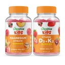 Lifeable Magnesium Citrate Kids + Vitamin D3 + Vitamin K2 Kids, Gummies Bundle - Great Tasting, Vitamin Supplement, Gluten Free, GMO Free, Chewable Gummy