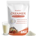 Mushroom Coffee Creamer,Superfood Creamer Powder with 6 Adaptogenic Mushrooms & Probiotics for Energy, Focus, Digestion - 30 Servings