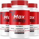 (3 Pack) Max Vitalize Capsules Support Advanced Formula - MaxVitalize Premium Pills All Natural Ingredients Maximum Strenght, Daily Support for Overall Health & Wellness 180 Capsules for 3 Months