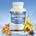 8-in-1 Magnesium Complex – 1000mg Advanced Absorption Formula with Magnesium Glycinate, Citrate & Malate – Promotes Muscle Relaxation, Bone Strength & Energy – 90 Capsules