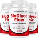 (3 Pack) BioGlyco Flow - BioGlycoFlow Support Capsules All Natural Maximum Strength, Bio Glyco Flow Pills Daily Premium Vitamin Advanced Formula for Health and Wellness, 180 Capsules for 3 Months