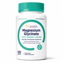 Dr. Austin Magnesium Glycinate 200mg with Vitamin B6, High Absorption Chelated Magnesium Supplement for Muscle Relaxation, Calm & Sleep Support, Gentle on Stomach, Non-Laxative, 120 Tablets